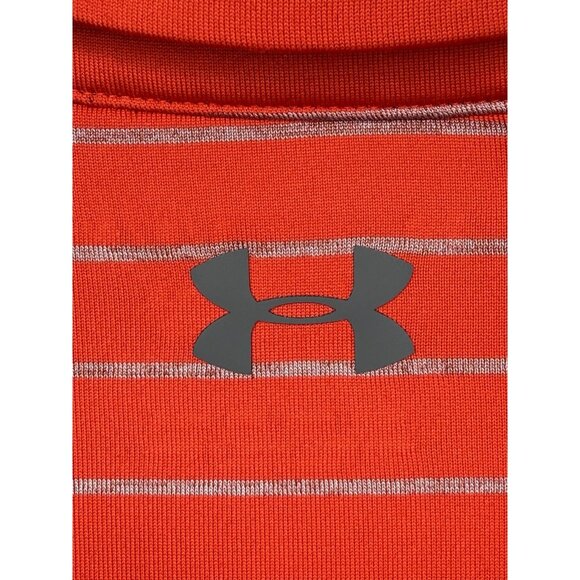 NWT Under Armour Men's Small Playoff Polo Tour Stripe Red Golf Shirt UPF‎ 40 - Picture 10 of 14